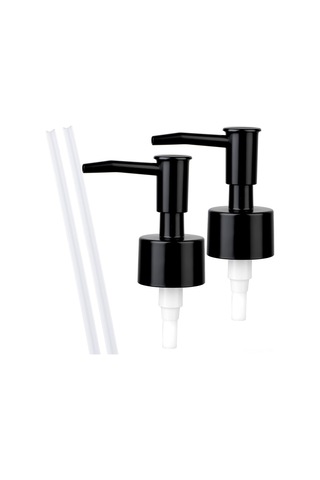 Ximistore9 2 Adet Siyah Sabun Dispenseri Değişim Pompa Kafa - Cam Botlar İçin Uyumlu, Sızıntısız, Ayarlanabilir Boyut, Çok Amaçlı Kullanım Siyah