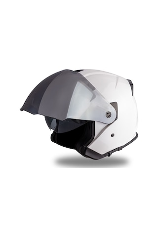 Palio 2.0 Beyaz Güneş Vizörlü Açık Kask C3 Beyaz