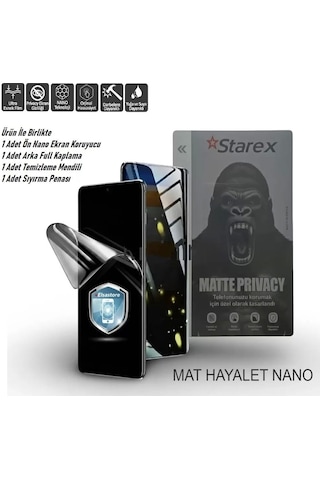 Samsung Galaxy Note 10 Lite Uyumlu Nano Ekran Koruyucu Matte Hayalet - Full Arka Kaplama 360 Koruma Starex