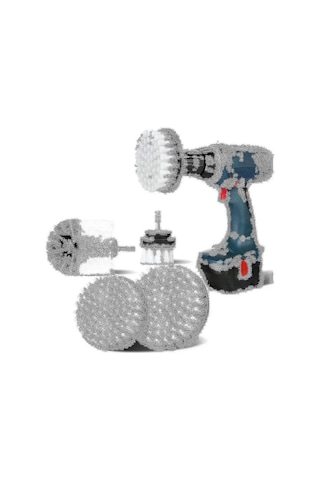 Matkap İçin 4'lü Fırça Seti, Elektrikli Matkap, Yumuşak Kıllı Halılar İçin 2/3,5/4/5 İnç Döner Temizleme Fırçası