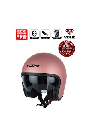Yohe Motosiklet Kaskı 880-matt-rose-gold Çok Renkli