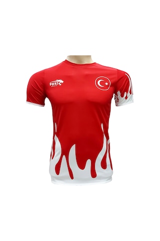 Pars Türkiye Milli Takım Tişörtü Milli Takım Forması Kırmızı Beyaz - Kırmızı