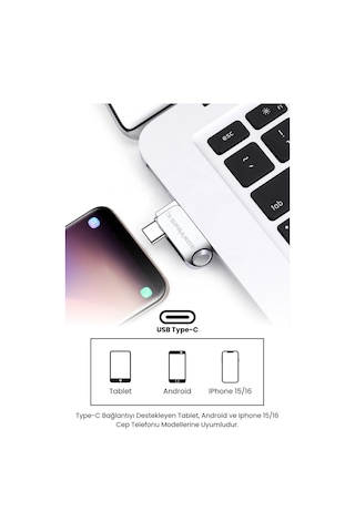 Sprange 64 Gb Flash Bellek Usb 3.2 Ultra Typec Otg Android/pc/Apple Uyumlu iPhone 15/16/17 Ipad Tak Çalıştır