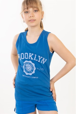 Brz Kids Baskılı Kız Çocuk Sıfır Kol T-shirt-mavi Mavi