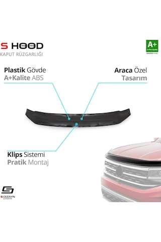 S-dizayn Volkswagen Amarok Abs Plastik Kaput Rüzgarlığı 2010 Üzeri A+kalite