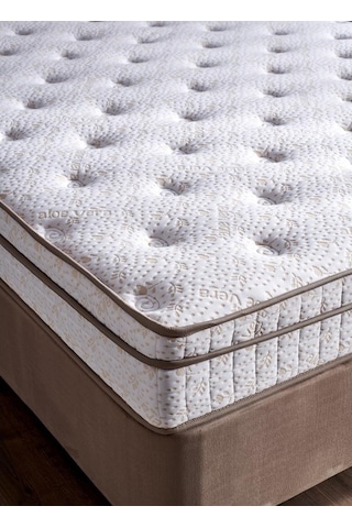 Nironyatak Niron Helen 100X200 Cm Tek Kişilik Yatak Baza Başlık Seti Aloe Ve
