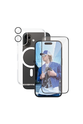 Care By Panzerglass Flagship Apple Uyumlu iPhone 16 3'lü Çerçeve Aparatlı Çerçeve Aparatlı Telefon Koruma Seti