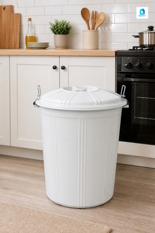 Kilitli Çöp Kovası 70 L Plastik 45 X 51 X 45 Cm