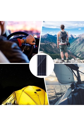 Pazly İkili Usb Portlu Yüksek Verimli Polikristal Güneş Paneli Dıy Kamp Şarj Cihazı İphone Uyumlu