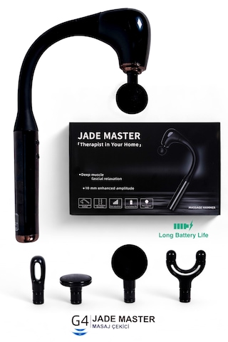Jade Master Masaj Çekici Portatif Masaj Tabancası Siyah