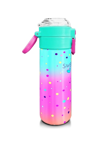 Coral High Kidsrenkli Dondurmalı Kedi Desenli Pipetli Ve Direkt İçim Çelik Termos 500 Ml 31812 Yeşil - Beyaz