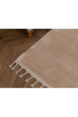 Madame Coco Carol Saçaklı Halı - Vizon - 80x300 Cm 8684427051573 Toprak 80 X 300 Vizon