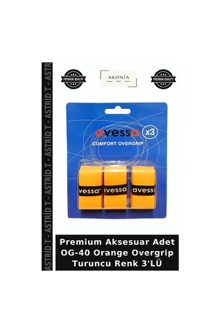 Premium Aksesuar Adet Og-40 Orange Overgrip Turuncu Renk 3'lü