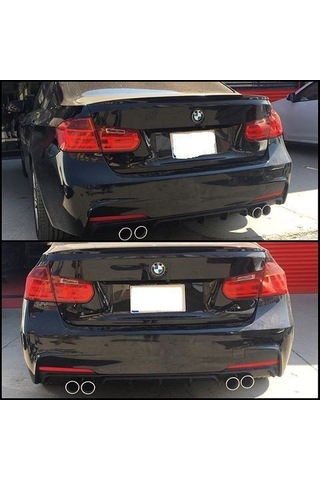 Bmw F30 2012-2018 M Model Sağ Sol Çift Çıkış Difüzör Parlak Si