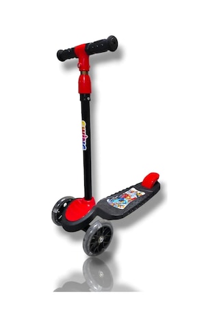 3 Tekerlekli Led Işıklı Çocuk Scooter Kırmızı