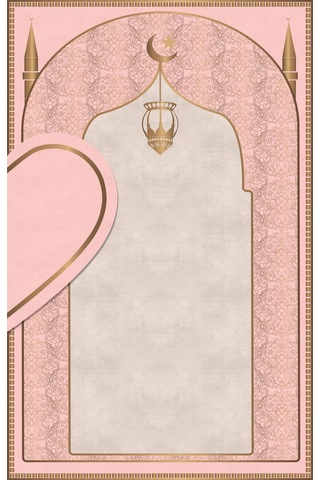 Çift Kişilik Diz Ağrıtmayan Yumuşak Seccade Takımı Pembe Ve Lacivert Pembe