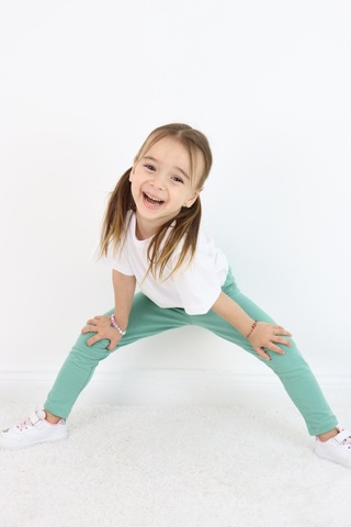 Miababy Basic Kız Çocuk Tayt %100 Pamuk 6 Ay 5 Yaş Yeşil