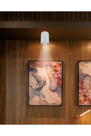 K2 Kda916 Metal Sıva Üstü Yuvarlak Spot Armatür Beyaz- Rose Gold Beyaz - Gold