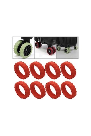 Homyl 8 Parça Seyahat Bavulları Tekerlek Kapağı Daha Sessiz D