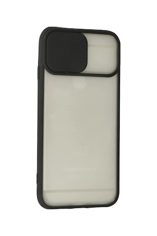 Newface Apple Apple iPhone Uyumlu  6 Plus Kılıf Palm Buzlu Kamera Sürgülü Silikon - Siyah