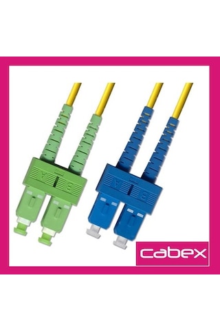 Cabex - Sc/Apc 'Den Sc/Apc 'Ye Dublex Fiber Optik Patchcord 5 Mt