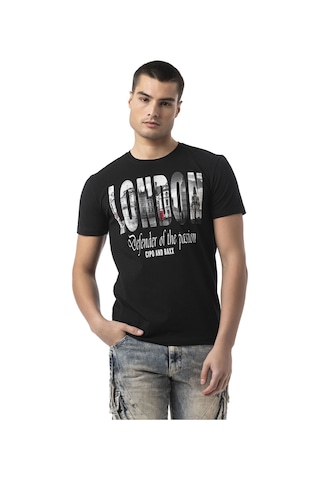 Cipo & Baxx Ct826 London Vibe Street Men T-shirt Siyah Cipo & Baxx Ct826 London Vibe Street Men T-shirt Siyah