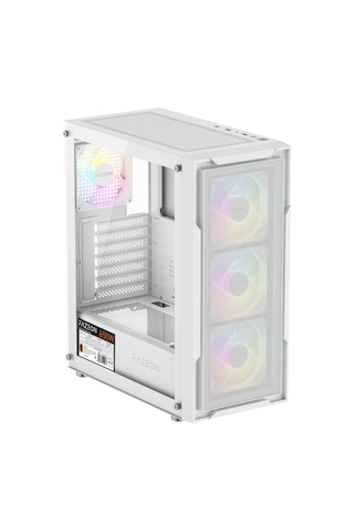Fazeon F11 650w 80+ Bronze Mesh Rgb 4x120mm Fanlı Atx Beyaz Gamıng Kasa