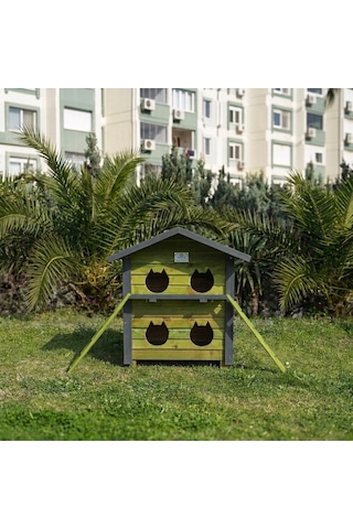 4 Yuvalı Kedi Evi Pati Emlak