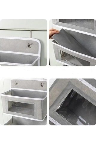 Novahub Kahverengi Dokunmamış Saklama Çantası, Duvar Ve Dolap Asılı, Bebek Bezi Ve Mutfak Depolama Çantası Kahverengi