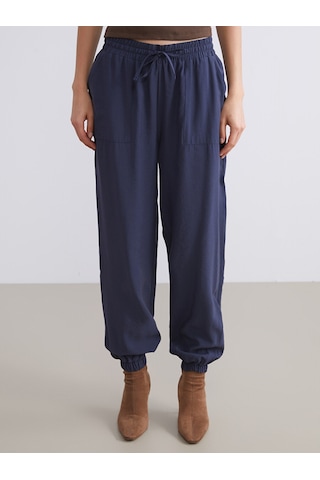 Lcw Vision Lacivert Beli Lastikli Kadın Jogger Pantolon