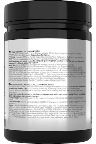 Glutamine Vişne Aromalı - 420 Gr - 60 Servis Amino Asit Glutamin