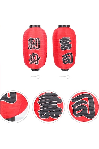Japon Feneri Sushi Temalı H:58cmd:30cm