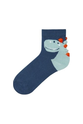 Brz Kids 3D Dinazor Desenli Erkek Çocuk Çorabı 3Lü Set