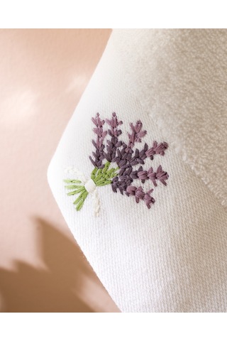 Lavınıa Nakışlı %100 Pamuk 2'li El Havlusu - Beyaz - 30x45 Cm 8684427212332 Beyaz