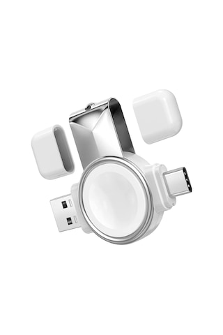 Microcase Apple Uyumlu Watch 7 41Mm 2In1 Type-C+Usb Manyetik Şarj-Al2730