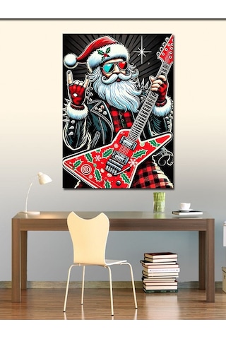 Kanvas Tablo Rock Yapan Noel Baba 50cmx70cm