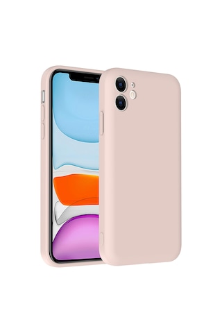 Apple Uyumlu iPhone 11 Kılıf Kamera Korumalı Kartlık Hazneli Zore Vitra Kapak Pembe