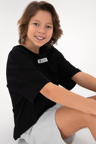 U.s. Polo Assn. Erkek Çocuk Siyah Tişört 50298982-vr046 Siyah