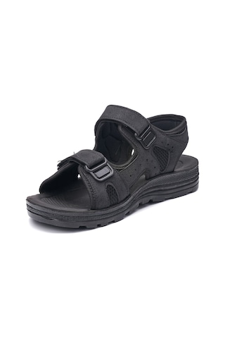 Günlük Unisex Kalın Anatomik Taban Cırtlı Ayarlanabilir Plaj Havuz Deniz Sandalet 037-337-183 Eski Siyah