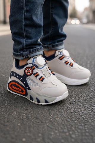 Mini Bonito Erkek Çocuk Mekanizmalı Sneaker Spor Ayakkabı Şık Ve Pratik Günlük Kullanım Gri