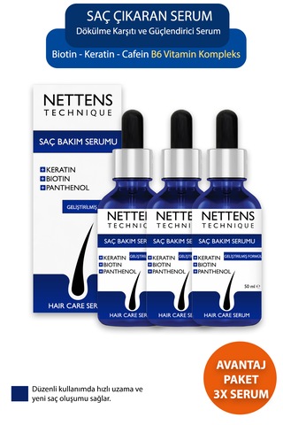 Nettens Hair Saç Serumu 3 x 50 ML