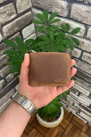 Derije Hakiki Deri Antik Taba Fermuarlı Yatay Mini Cüzdan T1488 Çok Renkli