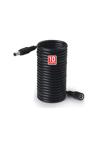 10 Metre Power Adaptör Uzatma Kablosu Wifi & Cctv Kamera Uyumlu 12v Dişi Erkek 22awg Kablo