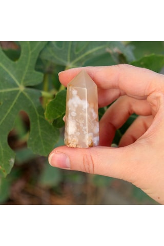 Doğal Çiçek Akik Flower Agate Kütle Küçük Boy