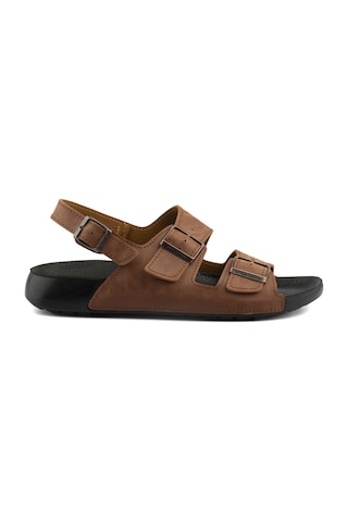 Barcelona Urban Sandals Rahat Yumuşak Tabanlı Erkek Sandalet-taba Taba