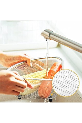 Paslanmaz Çelik Ayaklı Lavabo Çöp Süzgeci 18x13x10 Cm Paslanmaz Çelik Ayaklı Lavabo Çöp Süzgeci - Hijyenik V Genel