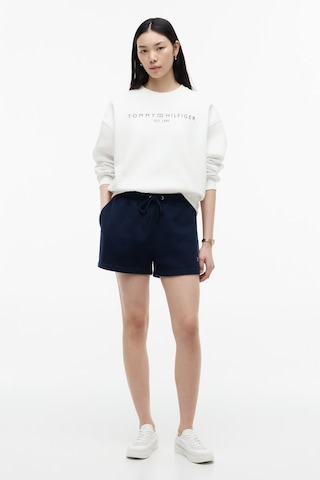 Tommy Hilfiger Varsıty Crest Sweatshort Kadın Mavi Şort - Ww0ww51096