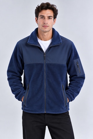 Parshey Erkek Softshell Polar Ceket Su Geçirmez Tam Fermuarlı Rahat Günlük Kullanım lacivert