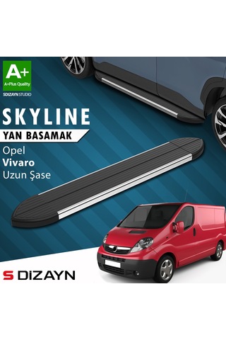S-dizayn Opel Vivaro A Uzun Şase Skyline Krom Yan Basamak 263 Cm 2001-2014 A+ Kalite