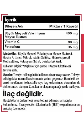 Smartcaps Wellberry Cranberry Fruit Extract 30 Kapsül